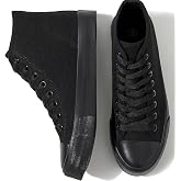 Uoidru High Top Sneakers for Women Canvas Shoes White Canvas High Tops Women Casual Shoes Lace Up Fashion Sneakers