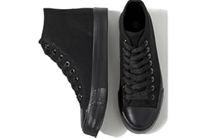 Uoidru High Top Sneakers for Women Canvas Shoes White Canvas High Tops Women Casual Shoes Lace Up Fashion Sneakers