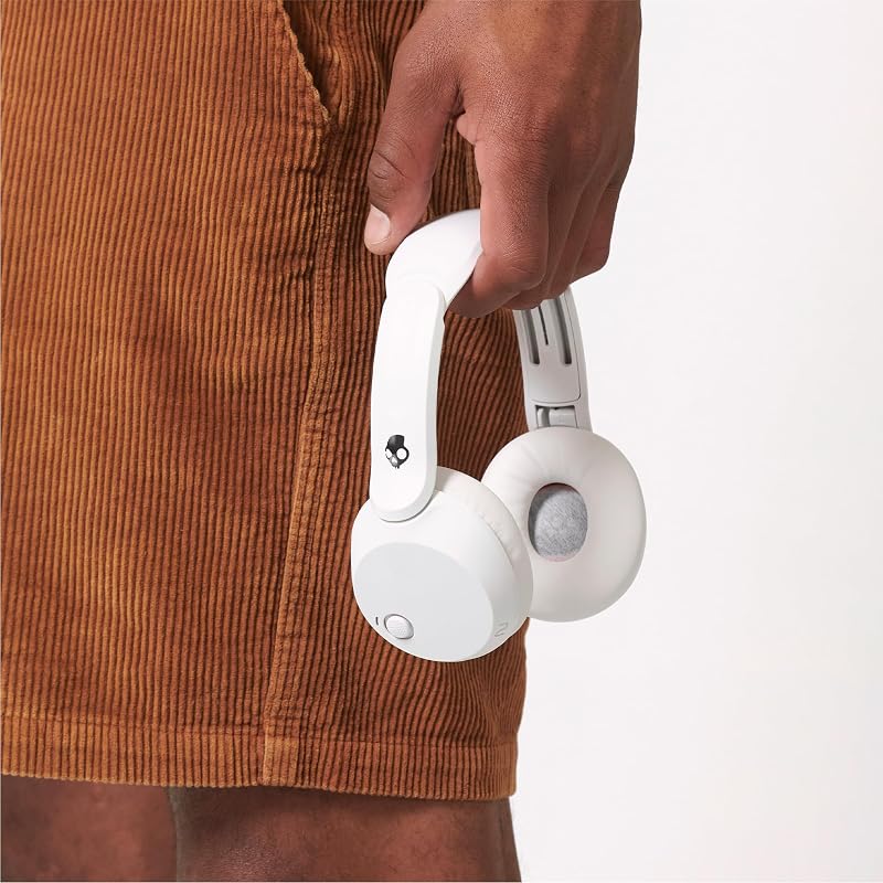 Icon 180 Wireless On-Ear Bluetooth Headphones, Up to 50 Hours Battery, Lightweight and Travel Ready, Secure Fit, Sweat and Water Resistant, Microphone iPhone Android - Bone