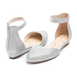 Cusolemore Sliver Flat Shoes for Women with Ankle