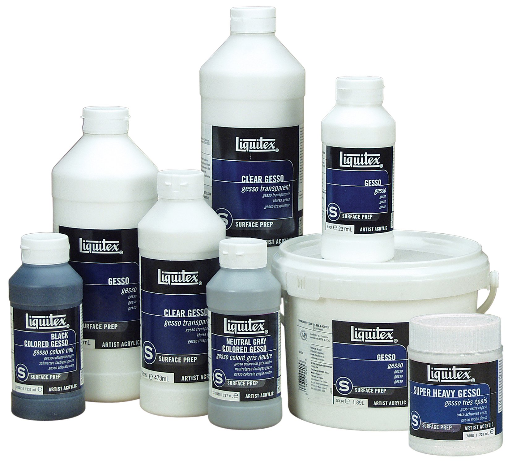 Liquitex G5316 Professional White Gesso Surface Prep Medium, 16oz