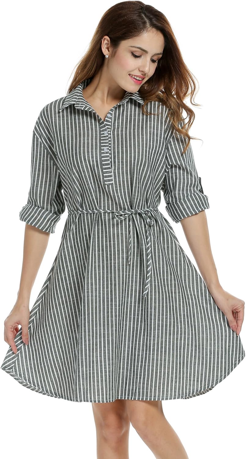 linen shirt dress womens