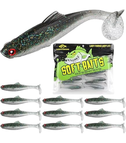 Bass Assassin Lures Turbo Shad-Purple Canary-4