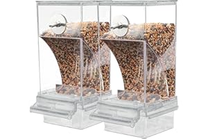 Automatic Bird Feeder, No Mess Acrylic Parrot Foraging Feeder, Transparent Bird Feeders Container Cage Accessories for Most B