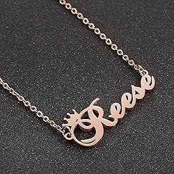 SKQIR Personalized Name Necklace Rose Gold