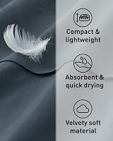 Fit-Flip Microfiber Swimming Towel 80x40cm Quick Dry Cool Grey view 2