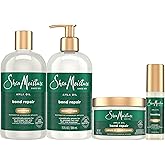 SheaMoisture Bond Repair Shampoo, Conditioner, Leave-In, & Oil 4 Pk Alma Oil to Strengthen Hair with Restorative HydroPlex Infusion