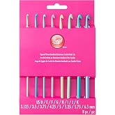 Boye Crochet Set Alum Sz Notion, Hook sizes: 3.125-6.5 mm, US D-K, Assorted | Anodized Aluminum | Tapered Throat | 3.125, 3.5, 3.75, 4.25, 5, 5.25, 5.75, 6.5mm | 8 Piece Set