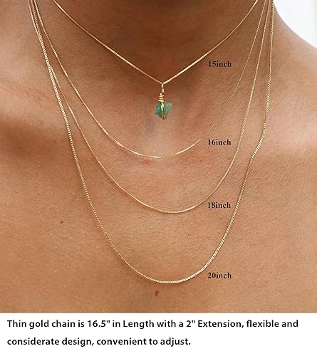 18k gold ladies thin gold chain