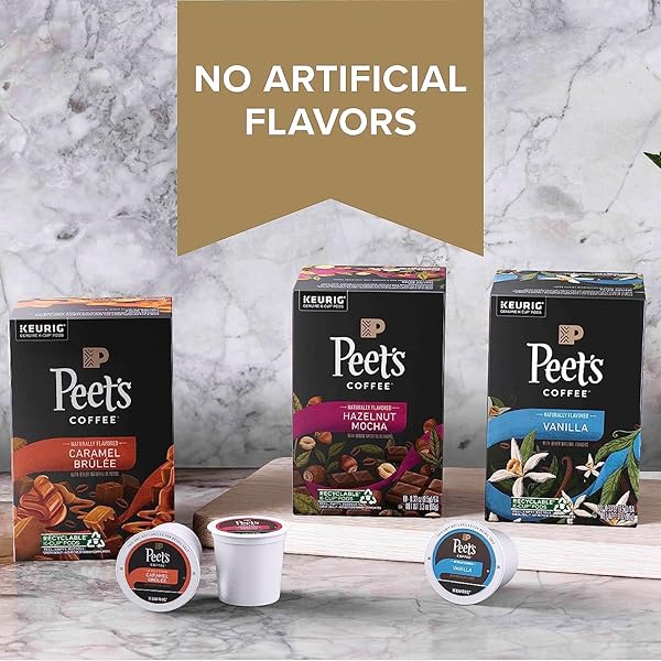 PEET’S COFFEE, FLAVORED LIGHT ROAST KEURIG K-CUP PODS – HAZELNUT MOCHA 10 COUNT (1 BOX OF 10 K-CUP PODS)