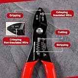 LEONTOOL 4-in-1 Multi Purpose Pliers 7 Inch Wire Cutter Crimper Stripper view 3