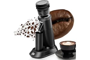 HIBREW G5 Single-Dose Espresso Grinder with Conical Burr, Magnetic Dosing Cup, Metal Housing, Dual-Speed Adjustment, 36-Step Micro Grind Settings - for Espresso Moka Pots & Drip Coffee