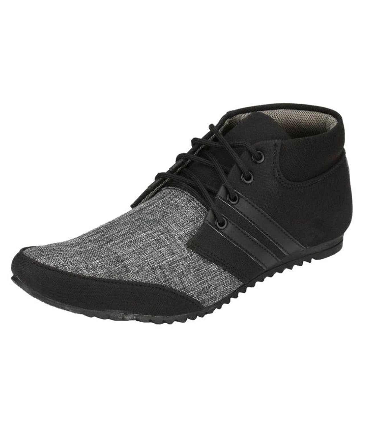 Buy Collection13 Black Men's Canvas Casual Shoes Sneaker (10) at Amazon.in