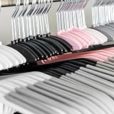 KEPLIN 30-Pack Non-Slip Hangers with 360° Swivel Slimline Space Saver White view 7