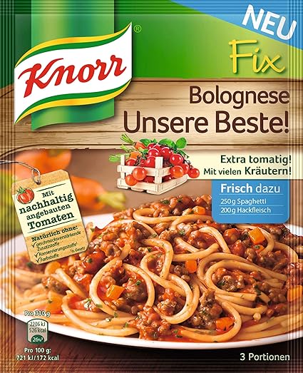 Knorr Fix For Bolognese Our Best Fix Bolognese Unsere Beste Total Weight 42 Grams Amazon Co Uk Grocery