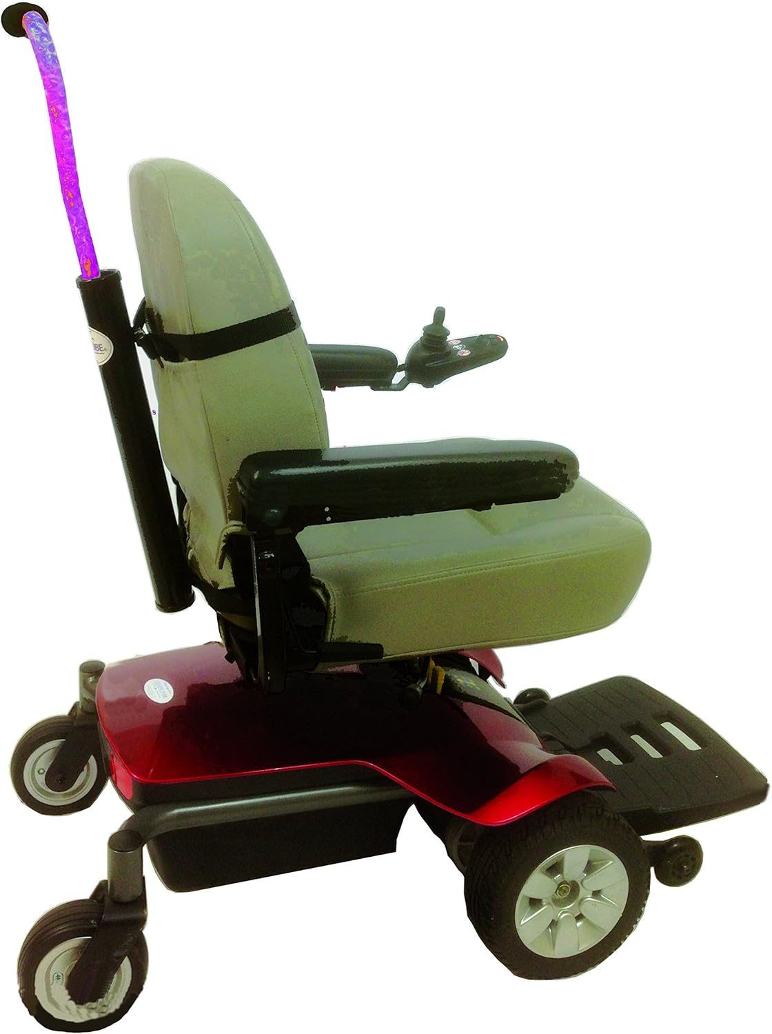 CaneTUBE® Cane Holder for Scooters, Power Chairs & Wheelchairs (Black) - Secure, Practical, Easy to Adjust Cane Holder with Nylon Straps, 2 Buckles & Rubber Collar for No Rattling: Health & Personal Care