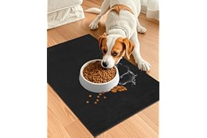 ADENGL 20"*32" Pet Feeding Mat Extra Large Size, Absorbent Dog Bowl Mats, Quick Drying Mat Pet for Food and Water Bowl, No Stains Quick Dry Water Dispenser Mat for Dog and Cat, Non-Slip Mat