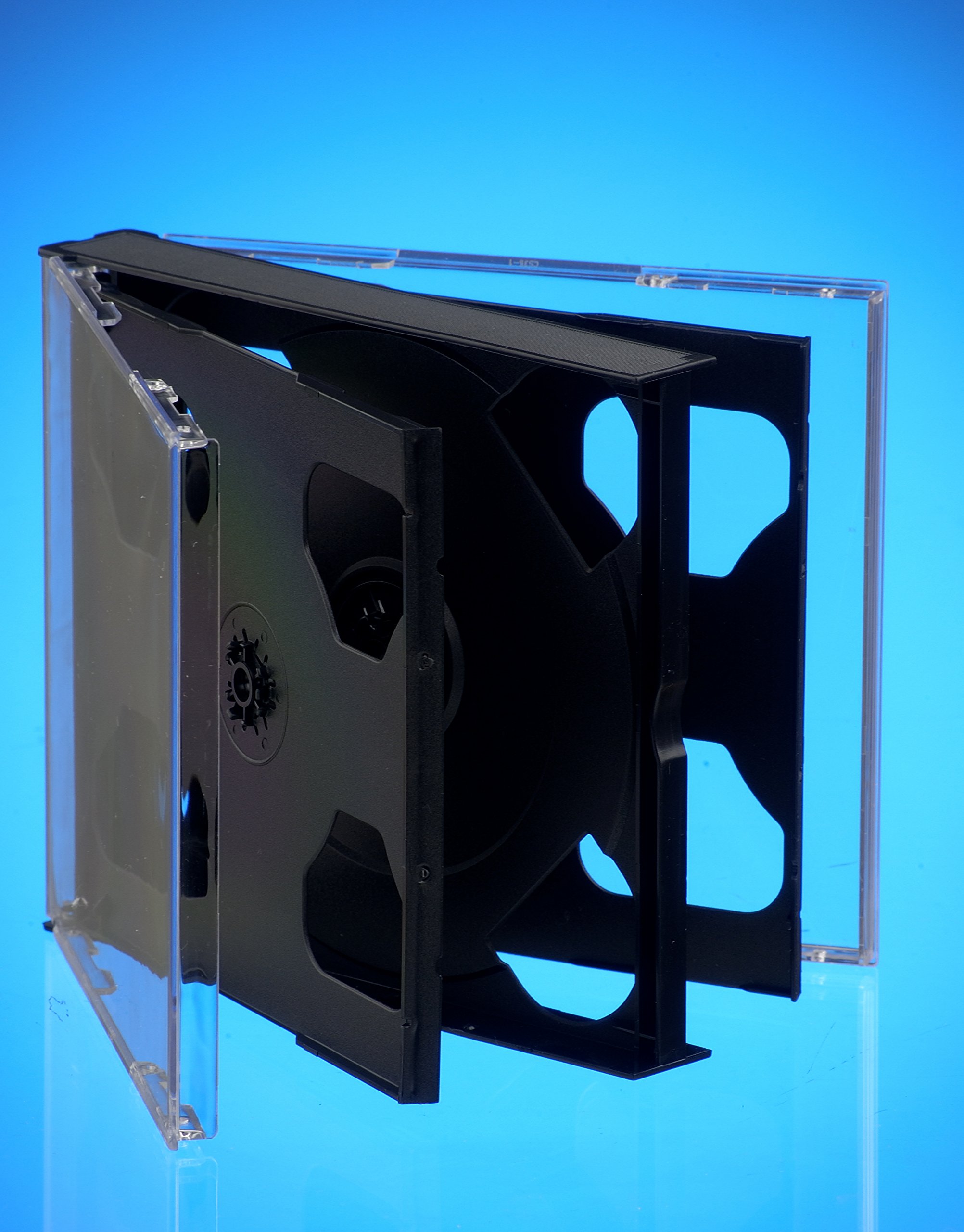 CD DVD 5 Way Jewel Cases 25mm for 5 Disc with Black Tray 50 /Pack by Dragon Trading®