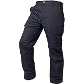 LAPG Men's Core Cargo Tactical Pants, Stretch Waistband, Lightweight & Durable Ripstop CCW Cargo Pants for Men