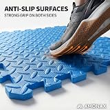 Amonax Gym Flooring Mats Interlocking EVA Foam 60x60cm 8 Tiles Blue view 3