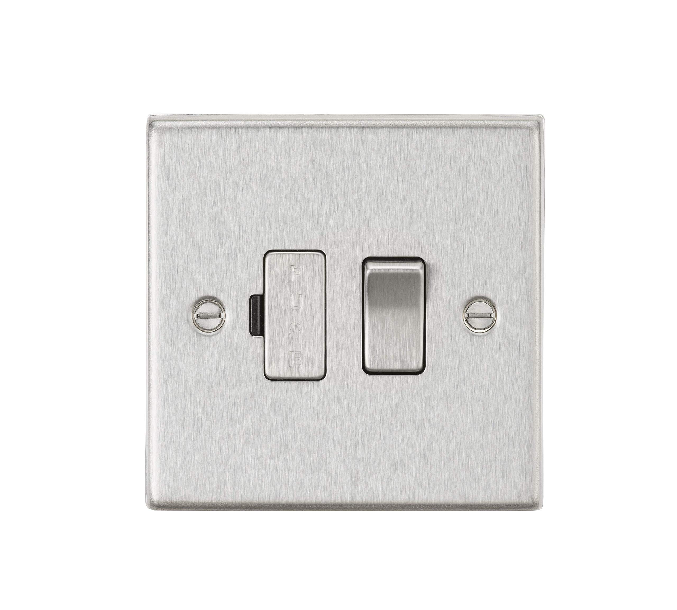 Knightsbridge CS63BC 13A Switched Fused Spur Unit - Square Edge Brushed Chrome