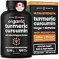 Turmeric Curcumin Capsules - 1500mg Per Serving - with BioPerine Black Pepper for Absorption - Joint Support Supplement - 450