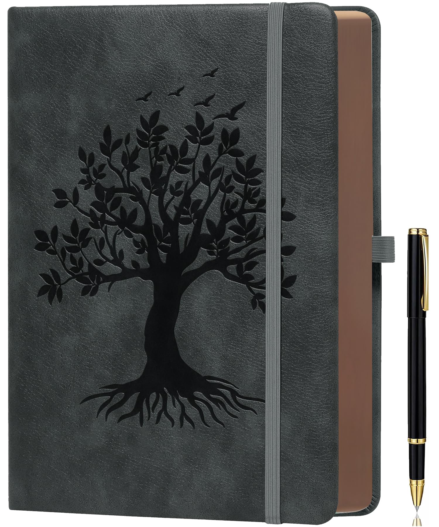 Thick Lined Journal Notebook with Pen, 360 Pages