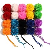 20 Pcs Large Yarn Pom Poms-2 Inch Made to Order Acrylic Yarn Balls for Hats Or Party Decorations-DIY Craft Pompoms (Mixed, 2ich)