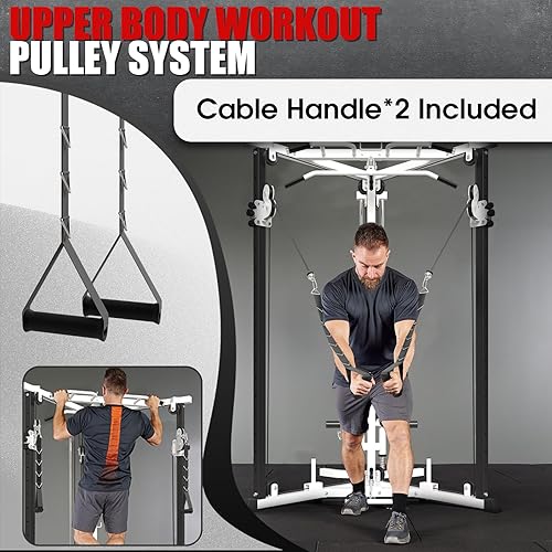 Cable Crossover Machine, syedee Functional Trainer with 17 Height