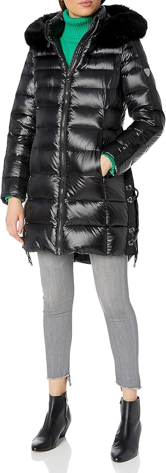 1 madison genuine fox fur trimmed parka