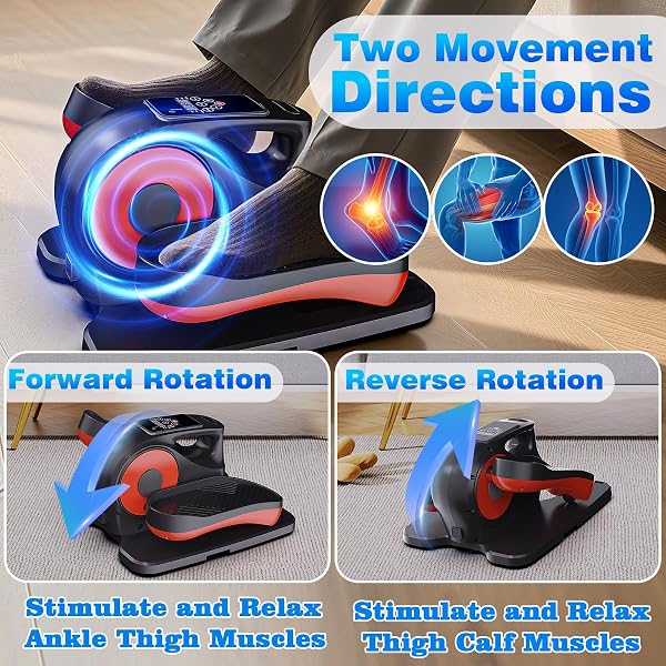 UNDER DESK ELLIPTICAL EXERCISE MACHINE, ELECTRIC UNDER-DESK ELLIPTICAL FOR SENIORS – MINI ELLIPSE LEG EXERCISER WITH 12-SPEED TOUCH SCREEN, REMOTE CONTROL & REVERSIBLE MOTION (BLACK)