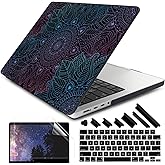 DONGKE Case for M5 MacBook Pro 14 inch 2025 2024-2021 M4 M3 M2 M1, Plastic Hard Shell Cover Compatible with A3434 A3112 A3401 A3185 A2992 A2779 A2442, Retina XDR Display & Touch ID, Colorful Mandala