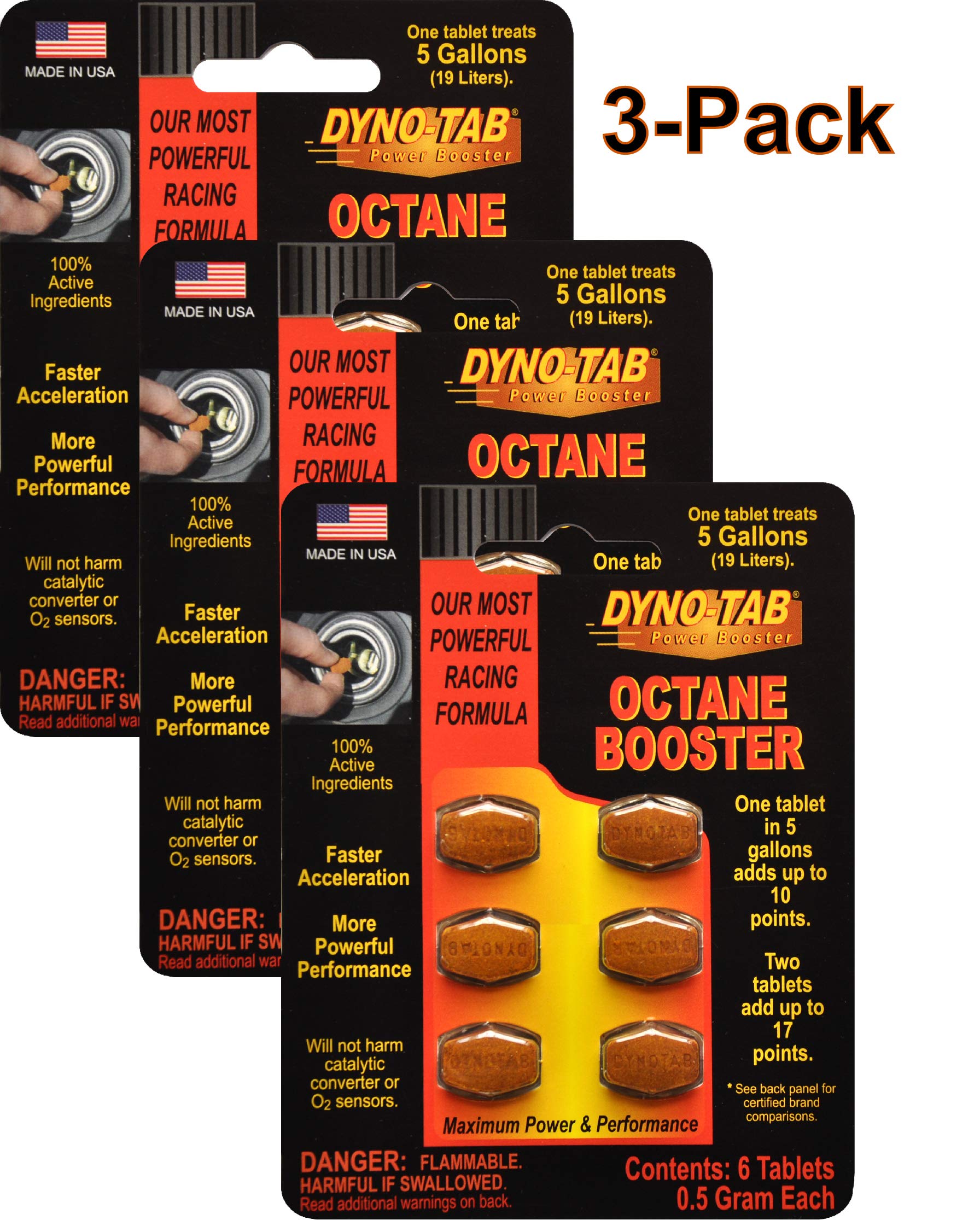 Buy Dynotab Octane Booster 6Tab Card, 3Pack, Each Pack Adds Up to 17