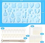 Mocoosy 182 Pcs Resin Keychain Moulds Kit 32 Designs Epoxy DIY Set view 2