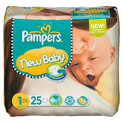 Pampers New Baby Gr.1 Newborn 2-5kg Tragepack, 6x25 Stück
