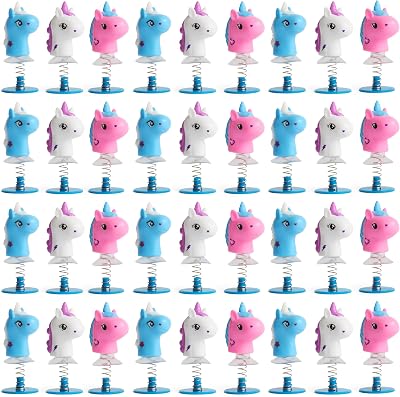 THE TWIDDLERS 36 Unicorn Jump Up Pop Up Toys Kids Party Favors 6cm