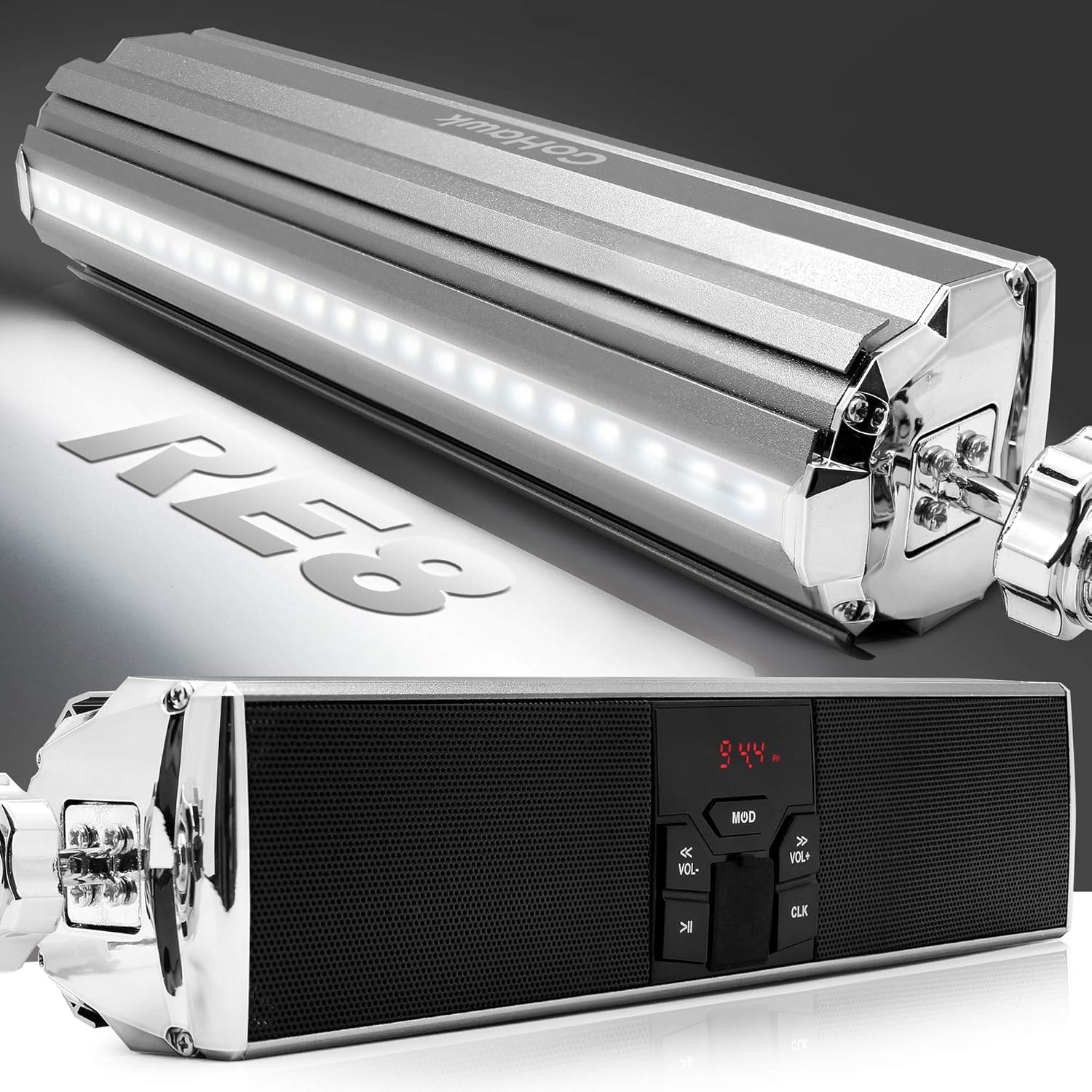 Atv Speaker Gohawk RD8 Waterproof Bluetooth Motorcycle Stereo