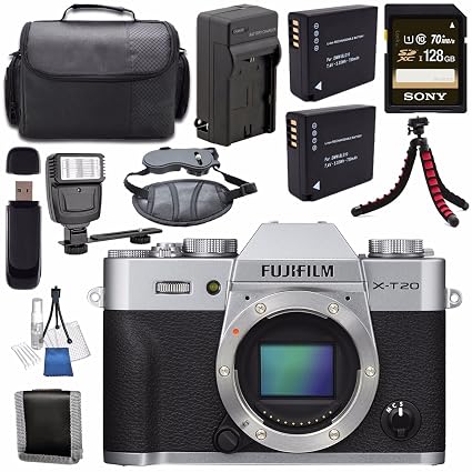 Amazon Com Fujifilm X T20 Mirrorless Digital Camera Silver