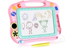 SLHFPX LOFEE Magnetic Drawing Doodle Board - Birthday Gift for Girls Age 1-4 - Small Travel Toy