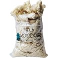 1 lb Wool Stuffing raw Washed Sheep Short Natural Fiber noil w/Debris for Filling Pillow Cushion Toys Dryer Balls Dolls Felting Batting Blending Needle Crafts core Wool Insulation.