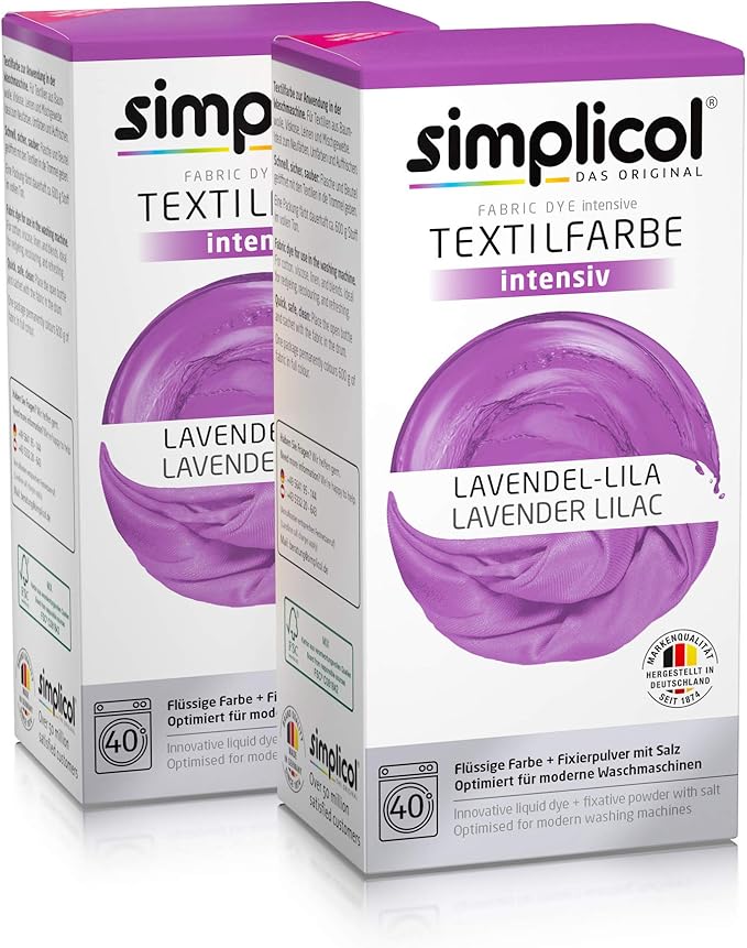 Simplicol Fabric Dye Intensive Lavender lilac Washing Machine Dye Kit