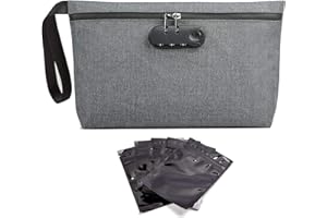 TARFEPA Large Water-Resistant Storage Box with Combination Lock, Portable Storage Case, Ziplock Box Organizer Lockable Box for Home and Travel Great Gifts for Women/Men