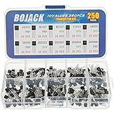 BOJACK 10 Values 250 Pcs A1015 BC327 BC337 C1815 S8050 S8550 2N2222 2N2907 2N3904 2N3906 PNP NPN Power General Purpose Transi