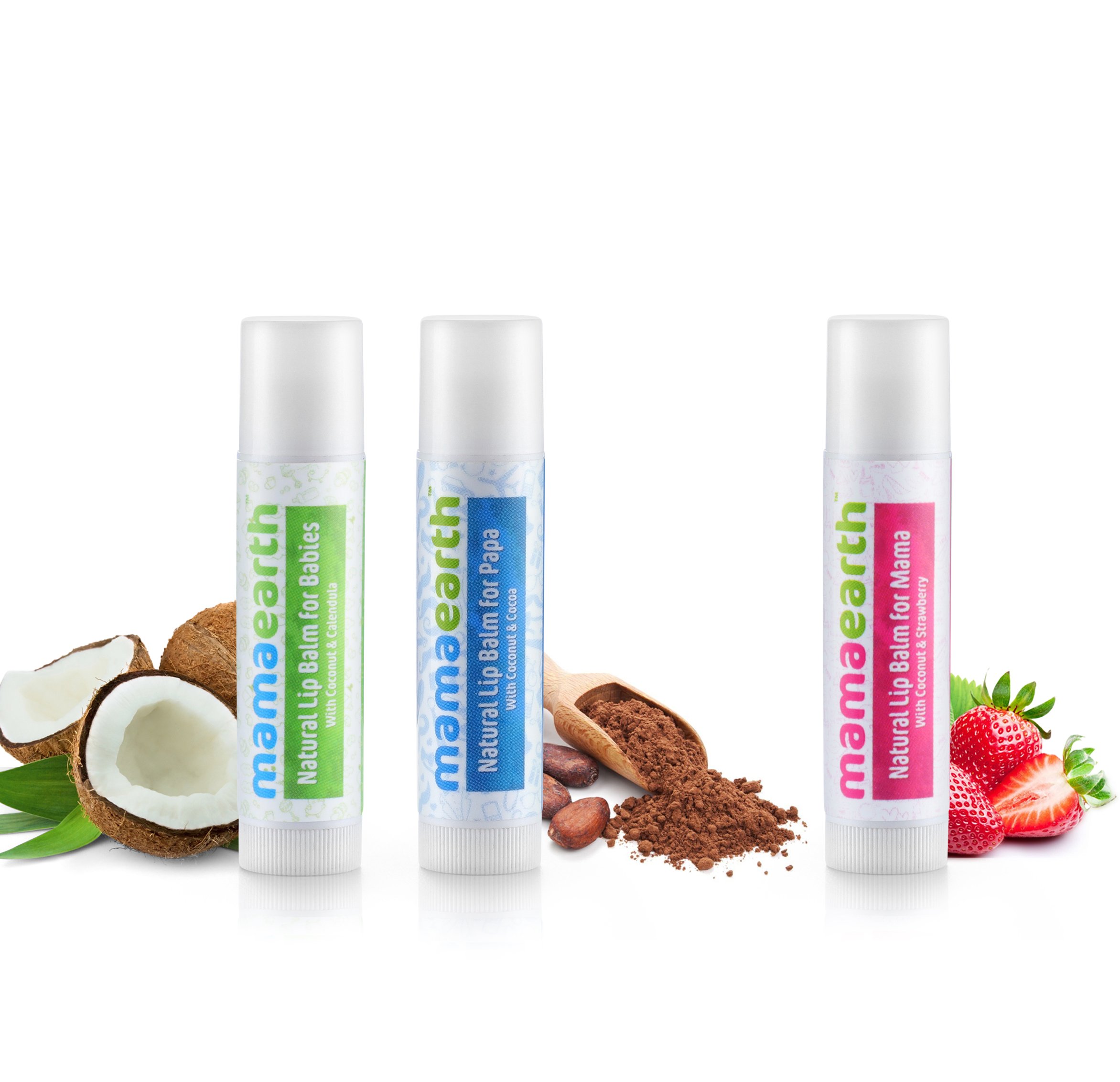 Mamaearth Natural Lip Balm for Baby Mama and Papa, 4g (Pack of 3) Buy