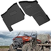 SAUTVS TPE Floor Mats for Ranger XP 1000 18-25, Front Row Floor Liners All Weather Protection Slush Mat Liners for Polaris Ranger 1000 / XP Crew 2018-2025 Accessories (2PCS #2882780)