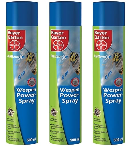 3 x 500 ml Bayer Blattanex Wespen-Powerspray, 6m Strahl