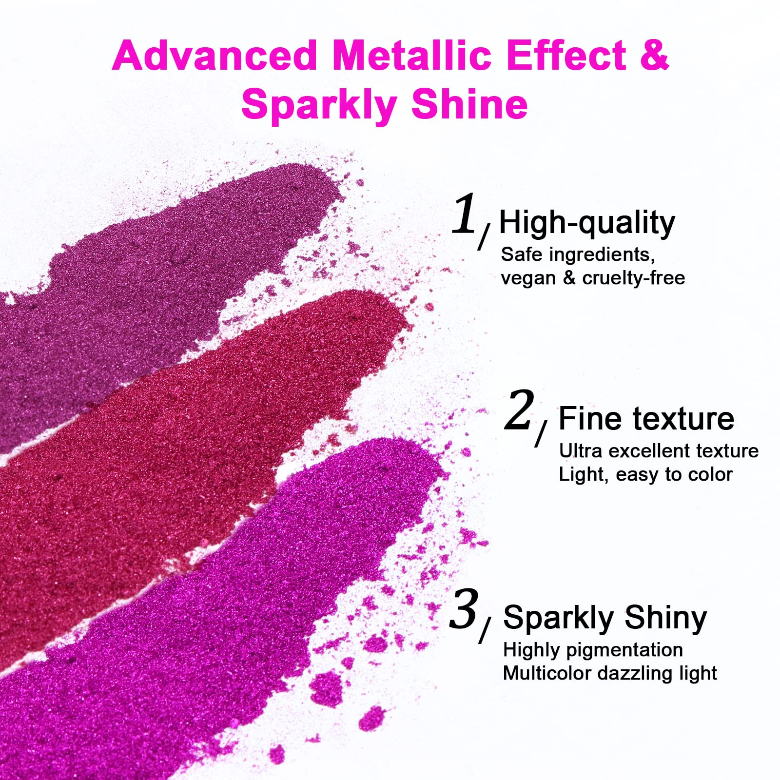 36Pcs Saviland Mirror Chrome Nail Powder Set - Metallic Holographic Chrome Nail Powder Black Blue Silver Gold Mirror Nails Chrome Powder for Nails French Manicure Nail Art Decoration Home Salon DIY - Image 4