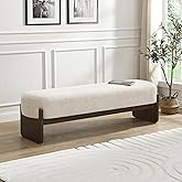 Christopher Knight Home Arden Minimalist Style Rectangular Loop Yarn Fabric Ottoman Bench, Rubberwood Frame, Entryway Bench, 