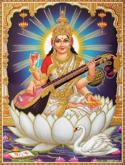 Amazon.com: Goddess Saraswati/Devi Saraswati/Goddess of knowledge