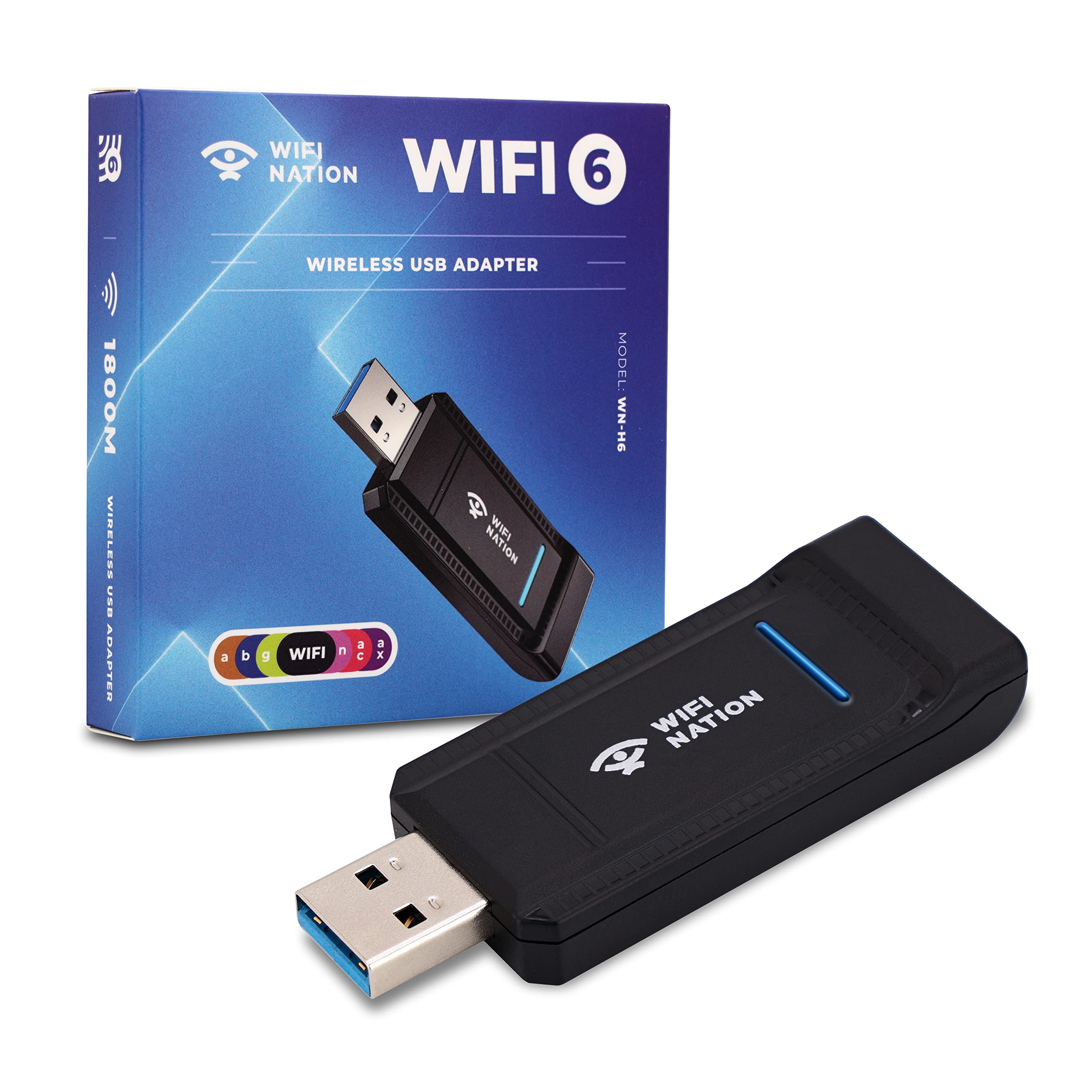 WiFi Nation WiFi AX1800 2T2R, USB Chipset: RTL8832AU, WiFi Dongle  Adapter Gigabit Wireless Ne